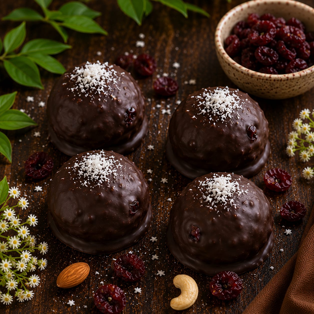 Dark Chocolate Cranberry Ladoo