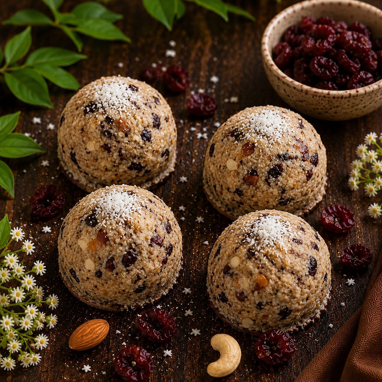 Plain Cranberry Ladoo (no chocolate)